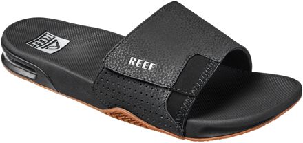 Reef Fanning Slide Heren Slippers - Black/Silver - Maat 40