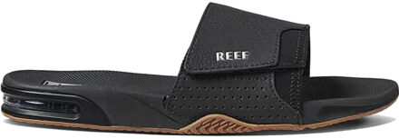 Reef Fanning Slide Heren Slippers - Black/Silver - Maat 40