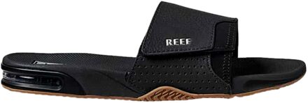 Reef Fanning Slide Heren Slippers - Black/Silver - Maat 43