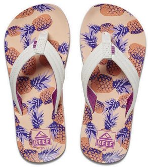 Reef Kids Ahi Meisjes Slippers - Coral Pineapples - Maat 33.34