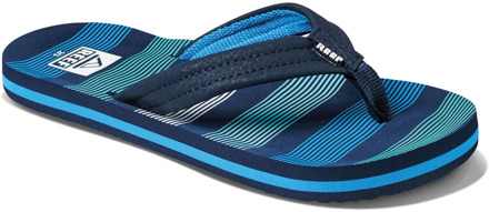 Reef Kids Ahi Slippers Junior donker blauw - blauw - groen - 36