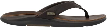 Reef Leather Offshore Slippers Heren 44 Bruin