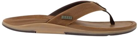 Reef Leather Offshore Slippers Heren 45 Bruin