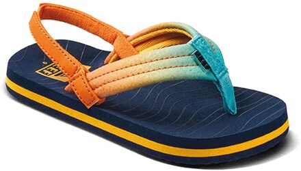 Reef Little Ahi Slippers Junior oranje - donker blauw - 25
