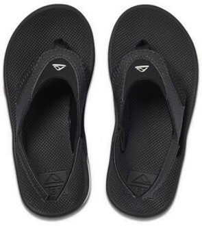 Reef Little Fanning Jongens Slippers - Black/Silver - Maat 25.26