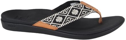 Reef Ortho Woven Dames Slippers - Black/White - Maat 42.5