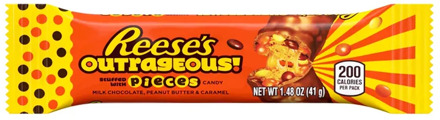 Reese's Outrageous finger chocolate peanut butter with caramel and Confetti-snacks American
