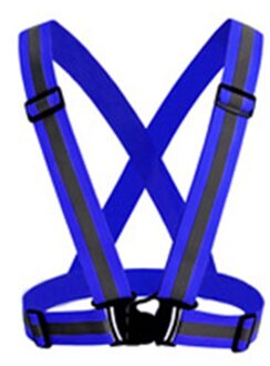 Reflecterende Bandjes Night Running Reflecterende Kleding Reflecterende Vest Verstelbare Veiligheid Vest Reflecterende Elastische Band blauw