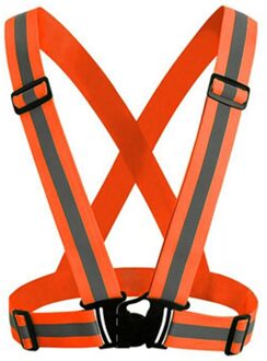 Reflecterende Bandjes Night Running Reflecterende Kleding Reflecterende Vest Verstelbare Veiligheid Vest Reflecterende Elastische Band oranje