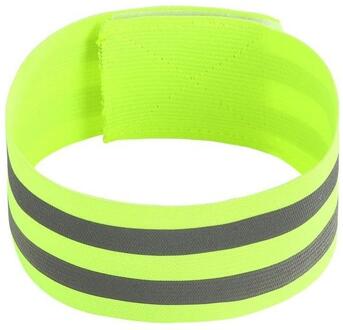 Reflecterende Bands Elastische Armband Polsband Enkel Been Bandjes Veiligheid Reflector Tape Bandjes Voor Night Joggen Wandelen Fietsen groen