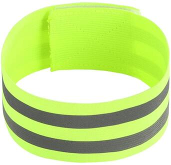 Reflecterende Bands Elastische Armband Polsband Enkel Been Bandjes Veiligheid Reflector Tape Bandjes Voor Night Joggen Wandelen Fietsen groen