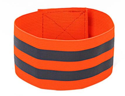 Reflecterende Bands Elastische Armband Polsband Enkel Been Bandjes Veiligheid Reflector Tape Bandjes Voor Night Joggen Wandelen Fietsen Oranje