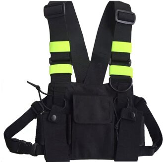 Reflecterende Draagtas Voor Walkie Talkie Nylon Harnas Twee Manier Radio Pouch Borst Bag Pack Forbaofeng Formotorola Reflective