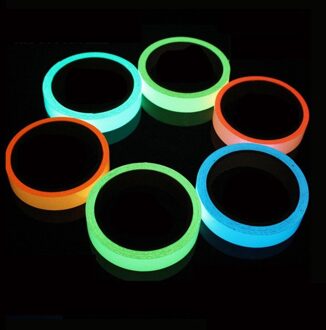 Reflecterende Glow Tape Zelfklevende Sticker Verwijderbare Lichtgevende Tape Fluorescerende Glowing Dark Opvallende Waarschuwing Tape groen 2CMx1M