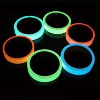 Reflecterende Glow Tape Zelfklevende Sticker Verwijderbare Lichtgevende Tape Fluorescerende Glowing Dark Opvallende Waarschuwing Tape oranje 2CMx1M