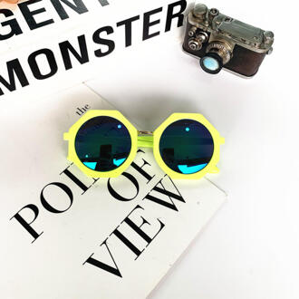 Reflecterende Kids Zonnebril Outdoor Kleurrijke Uv400 Frame Glazen Kinderen Jongen Meisje Accessoires Fotografie Props groen