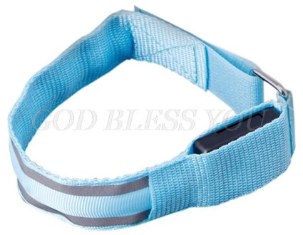 Reflecterende Led Light Armband Arm Strap Veiligheid Riem Voor Night Fietsen Running blauw