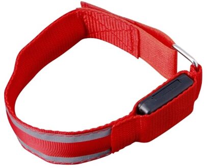 Reflecterende Led Light Armband Arm Strap Veiligheid Riem Voor Night Fietsen Running rood