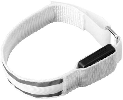 Reflecterende Led Light Armband Arm Strap Veiligheid Riem Voor Night Fietsen Running wit