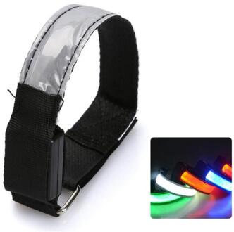 Reflecterende Waarschuwing Lamp Voor Nacht Wandelen Fietsen Safety Lights Led Knippert Night Running Light Armband Fiets Accessoires kleur