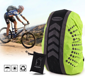 Reflective Backpack Rainproof Cover 20-55L Outdoor Riding Hiking Backpack Dustproof Waterproof Cover Sports Bag Cover