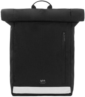 Reflective Roll Rolltop Laptop Rugzak - Eco Friendly - Recycled Materiaal - 15,6 inch - Black