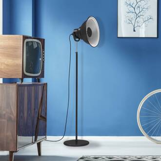 Reflex 2 vloerlamp, justeerbaar, zwart zwart, wit