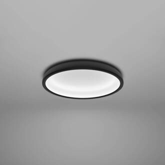Reflexio LED plafondlamp, Ø65cm zwart zwart reliëf (RAL 9005), opaalwit