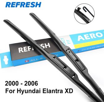 Refresh Hybride Wisserbladen Voor Hyundai Elantra Fit Haak Armen Model Jaar 2000 voorkant Wipers enkel en alleen / 2000 - 2006 ( XD )