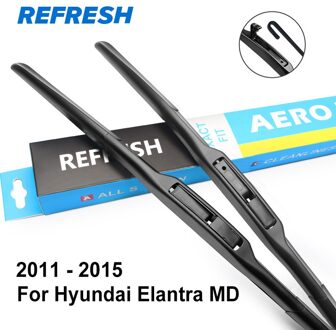 Refresh Hybride Wisserbladen Voor Hyundai Elantra Fit Haak Armen Model Jaar 2000 voorkant Wipers enkel en alleen / 2011 - 2015 ( MD )