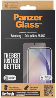 Refresh Ultra-Wide Fit Anti-Bacterial Screenprotector voor de Samsung Galaxy A55 Transparant