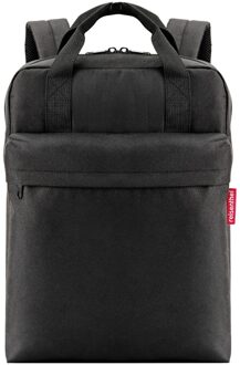 ®allday backpack M black Zwart