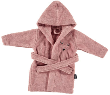 ® Badstof badjas met kap roze Roze/lichtroze - 74/80