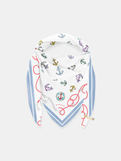 ® sjaal cannes anker ketting elegantie - maat One size Wit