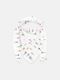 ® sjaal cannes padel icoon print - maat One size Veelkleurig