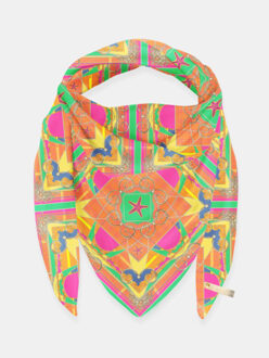 ® sjaal st. tropez kleurrijke zeester patchwork - maat One size Veelkleurig