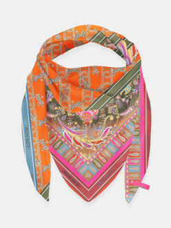 ® sjaal st. tropez oranje roze klassieke print Veelkleurig - One size