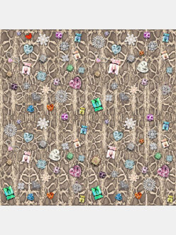 ® teddy gilet reversible beige met snake