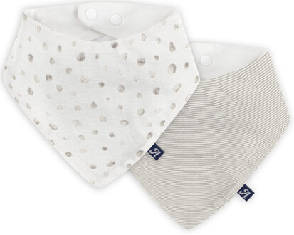 ® Triangle sjaal 2-pack Aqua Dot grijs/wit - One Size