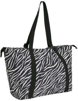 Regatta Boulder zebraprint boodschappentas Zwart - One size