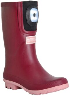 Regatta Childrens/kids fairweather shine brite light wellington boots Rood - 28