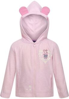 Regatta Childrens/kids peppa pig floral fleece full zip hoodie Roze - 110