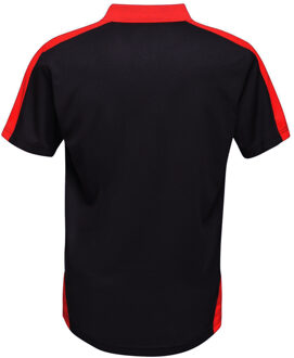 Regatta Contrast Coolweave Pique Polo Shirt (Zwart/Klassiek Rood) - 2XL