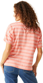 Regatta Dames abaya gestreept t-shirt Roze - 36