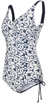Regatta Dames alinae large gebloemd eendelig zwempak Blauw - 34