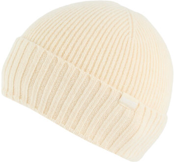Regatta Dames Basis Geribbelde Muts (Licht Vanille) - maat Wit