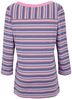 Regatta Dames baylette ii gestreept t-shirt - maat 46 Paars