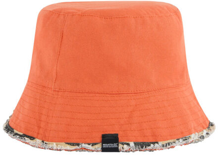 Regatta Dames bloemen omkeerbare emmer hoed Oranje - L / XL