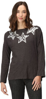 Regatta Dames carlene sterren t-shirt met lange mouwen Grijs - 34