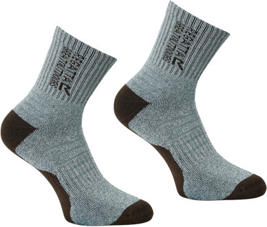Regatta Dames/Dames Bamboe Crew Sokken (Gewone groen/grijze mist) Donkergroen